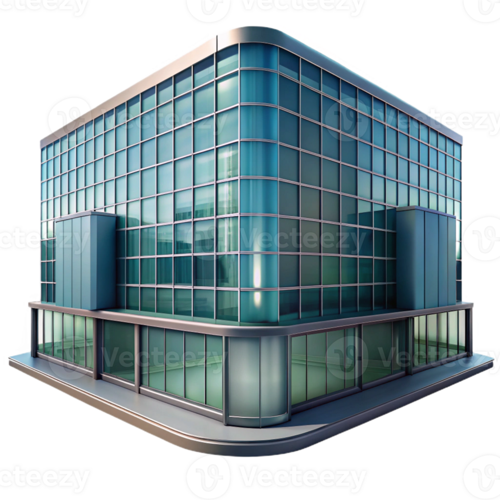 extraordinary classic Glass Facade Building Reflection Cityscape Transparent Background authentic png