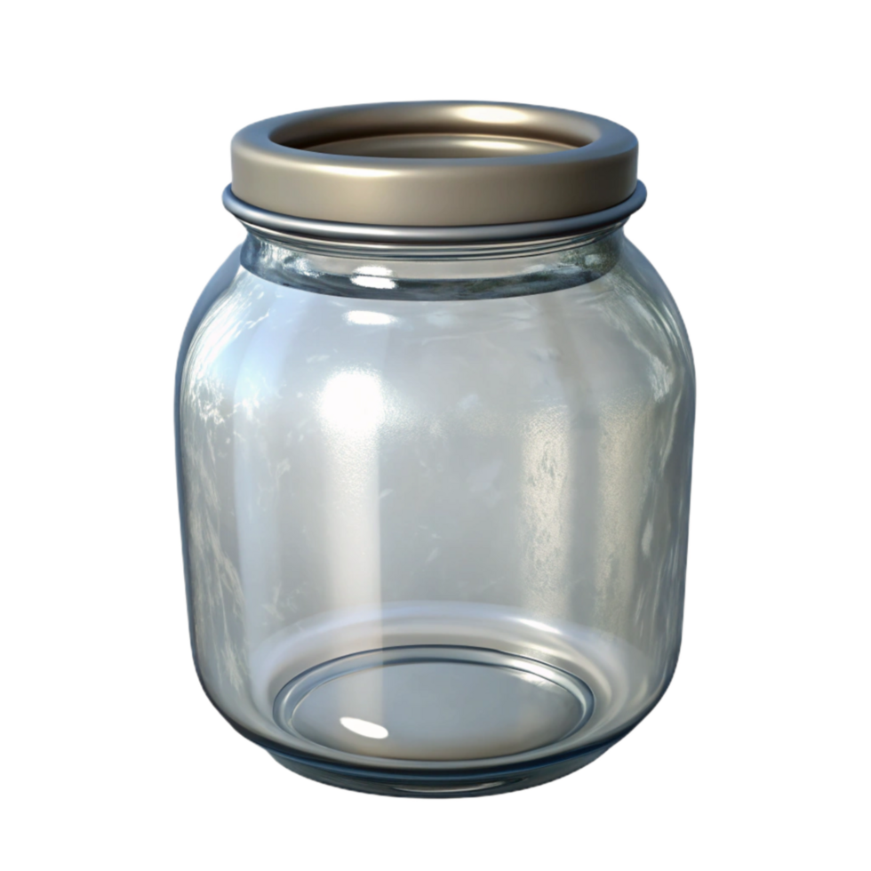 beautiful abstract Glass Jar Clear Empty Isolated professional png