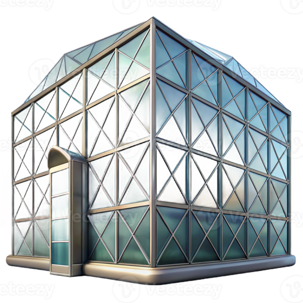 beautiful artistic Glass Facade Building Geometric Pattern Transparent professional png