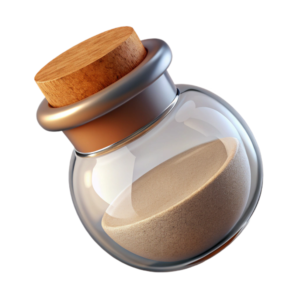 wonderful rustic Glass Jar with Cork Lid Isolated Cutout professional png