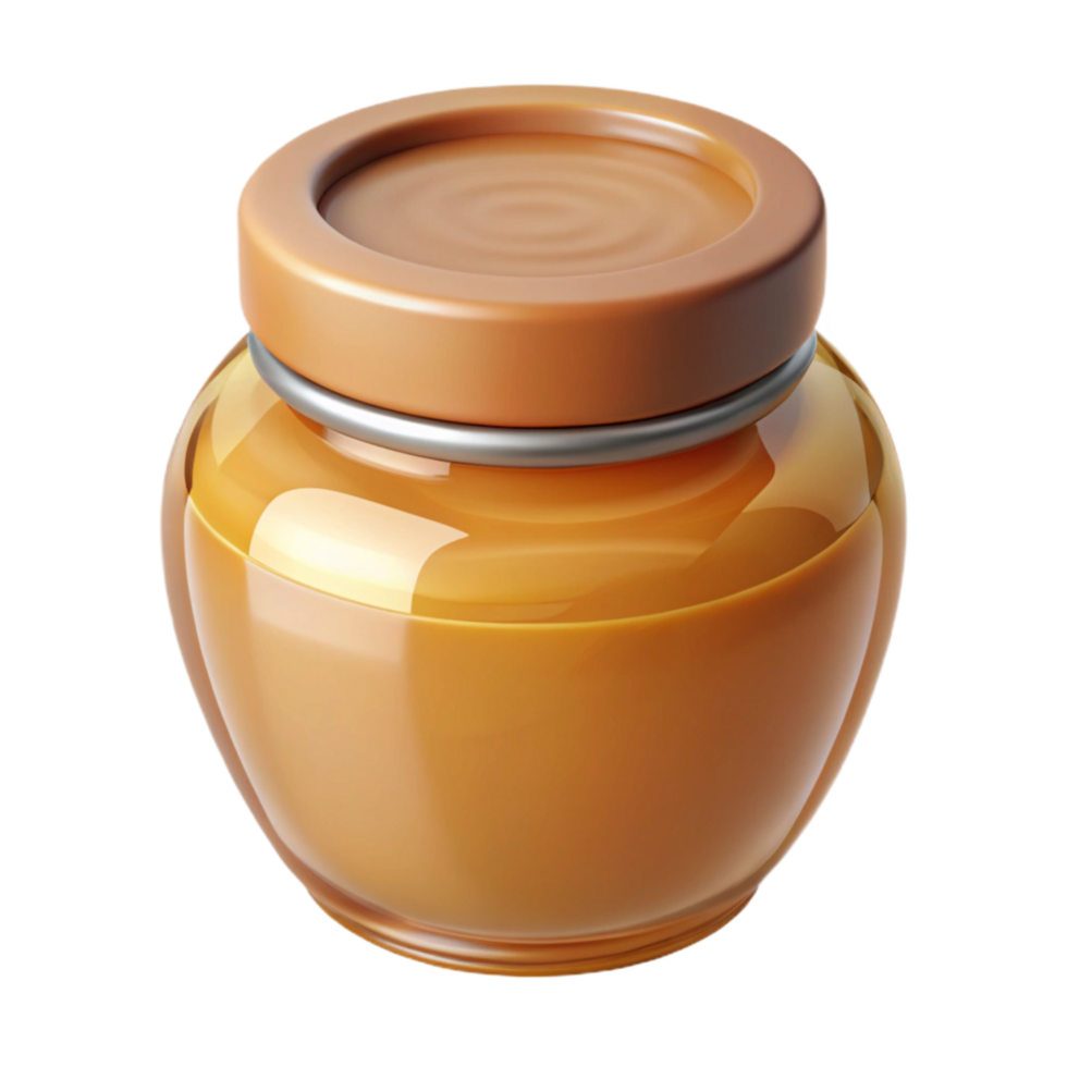 dramatic abstract Glass Jar with Honey Top View Golden Color Transparent Background exclusive png