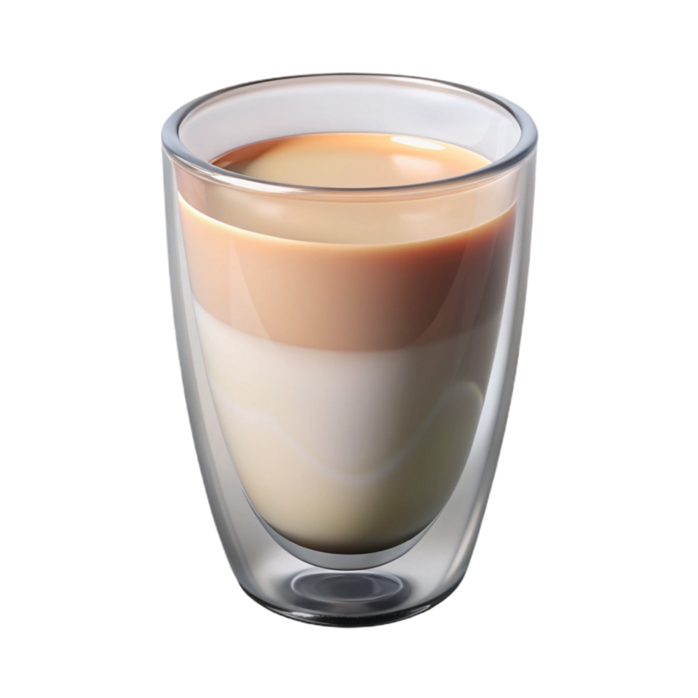serene modern Glass of Milk Side View Isolated exclusive png
