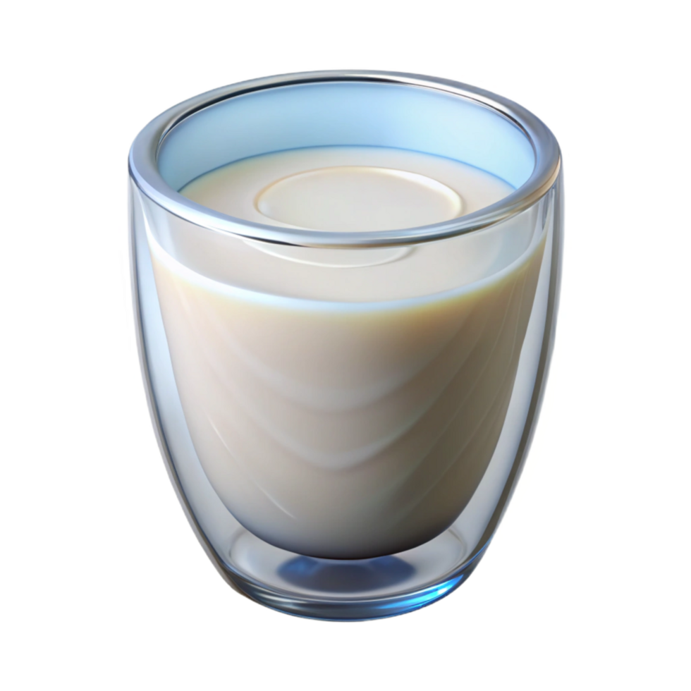 elegant rustic Glass of Milk Cutout Front View authentic png