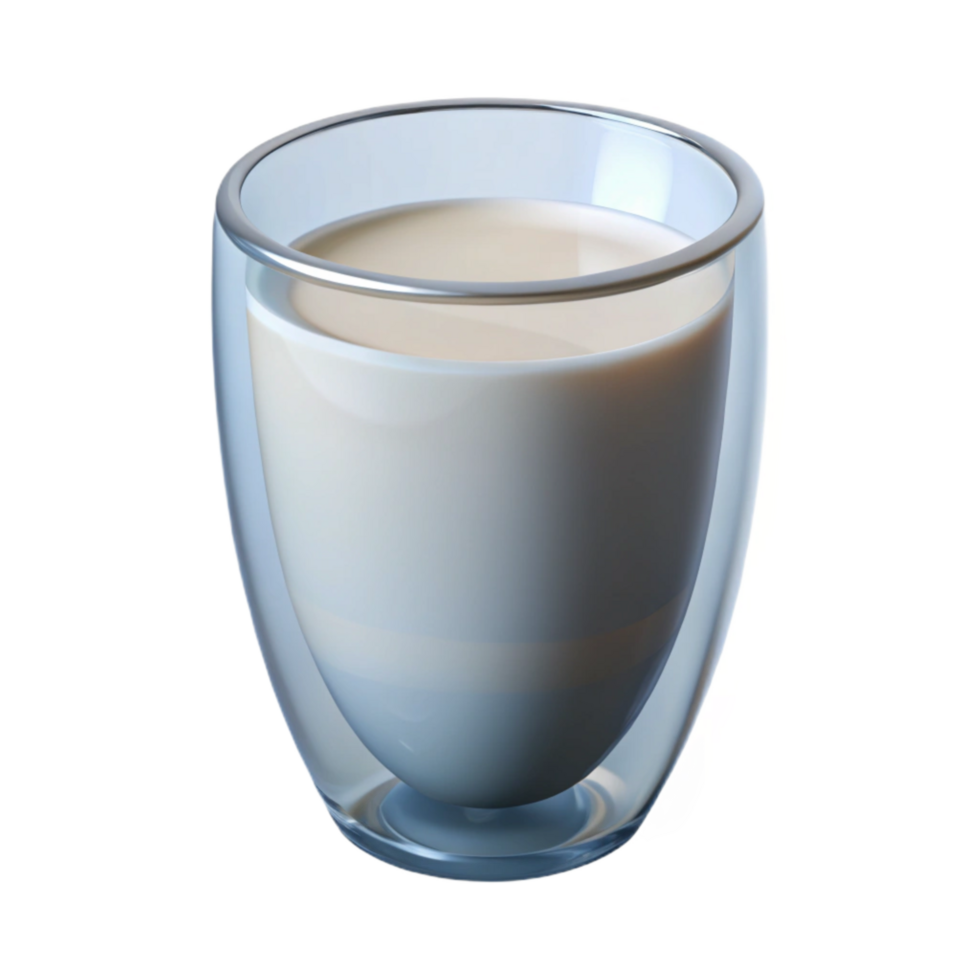 impressive abstract Glass of Milk Side View Isolated exclusive png