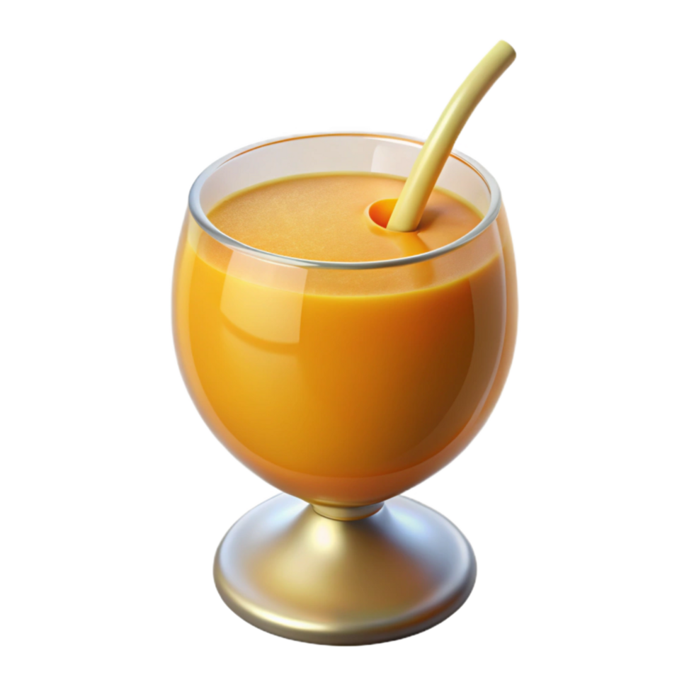 magnificent abstract Glass of Orange Juice Side View Isolated Element high resolution png