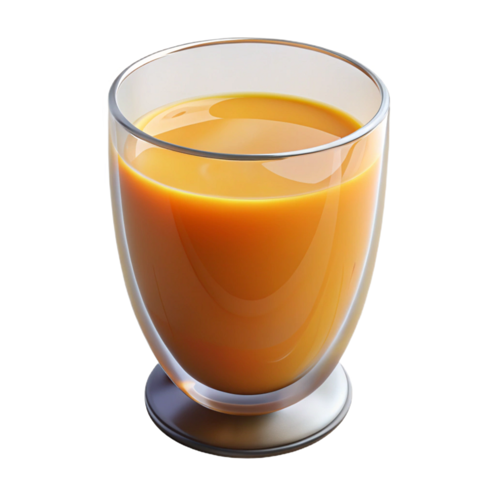 impressive contemporary Glass of Orange Juice Side View Isolated Element exclusive png