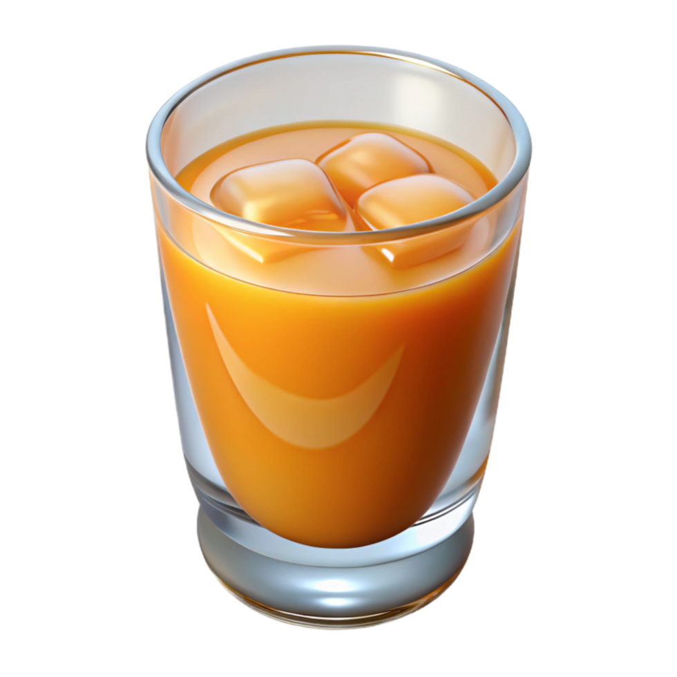 extraordinary artistic Glass of Orange Juice Side View Isolated Element high resolution png