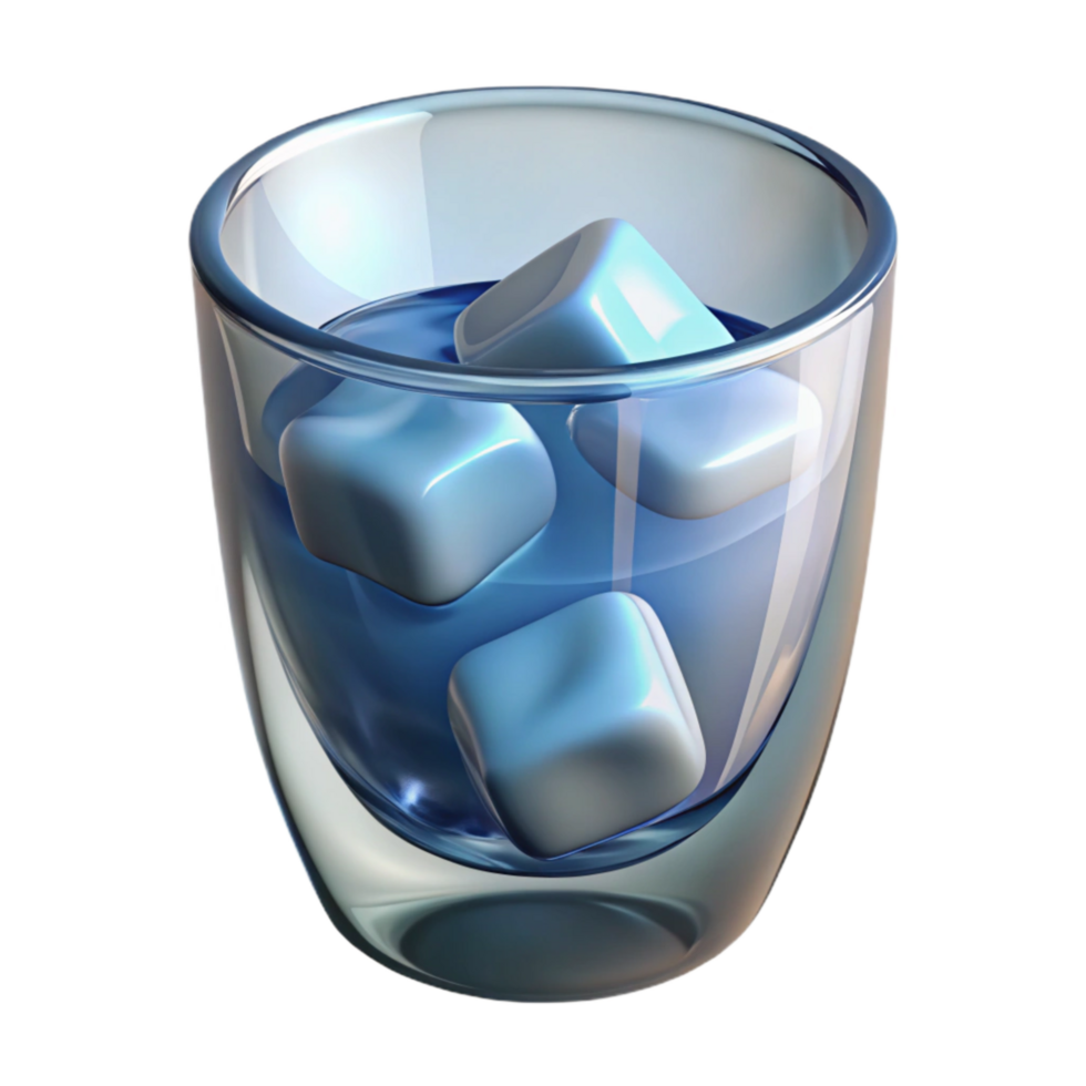 wonderful abstract Glass of Water with Lemon Cutout premium png