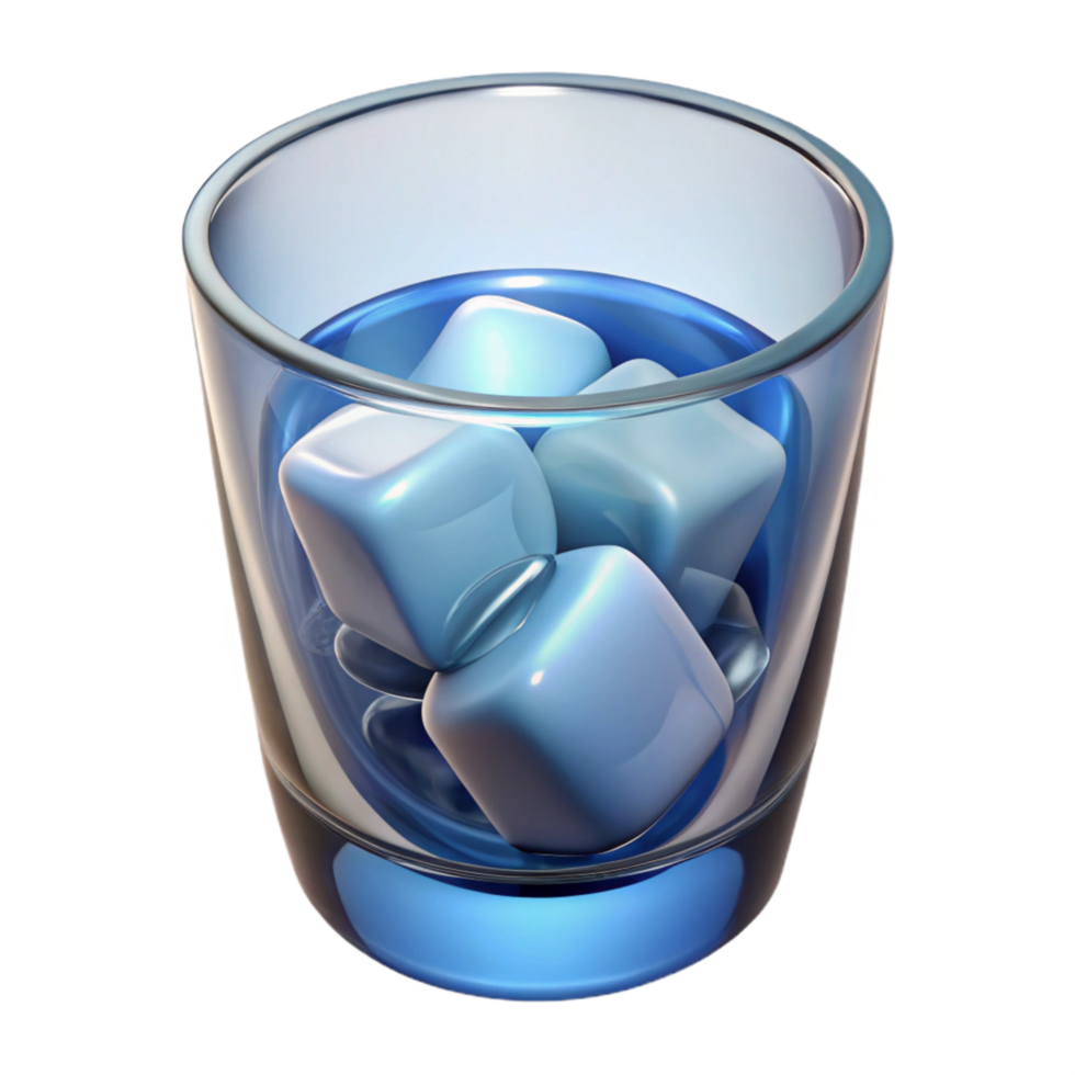 beautiful contemporary Glass of Water with Lemon Cutout high resolution png