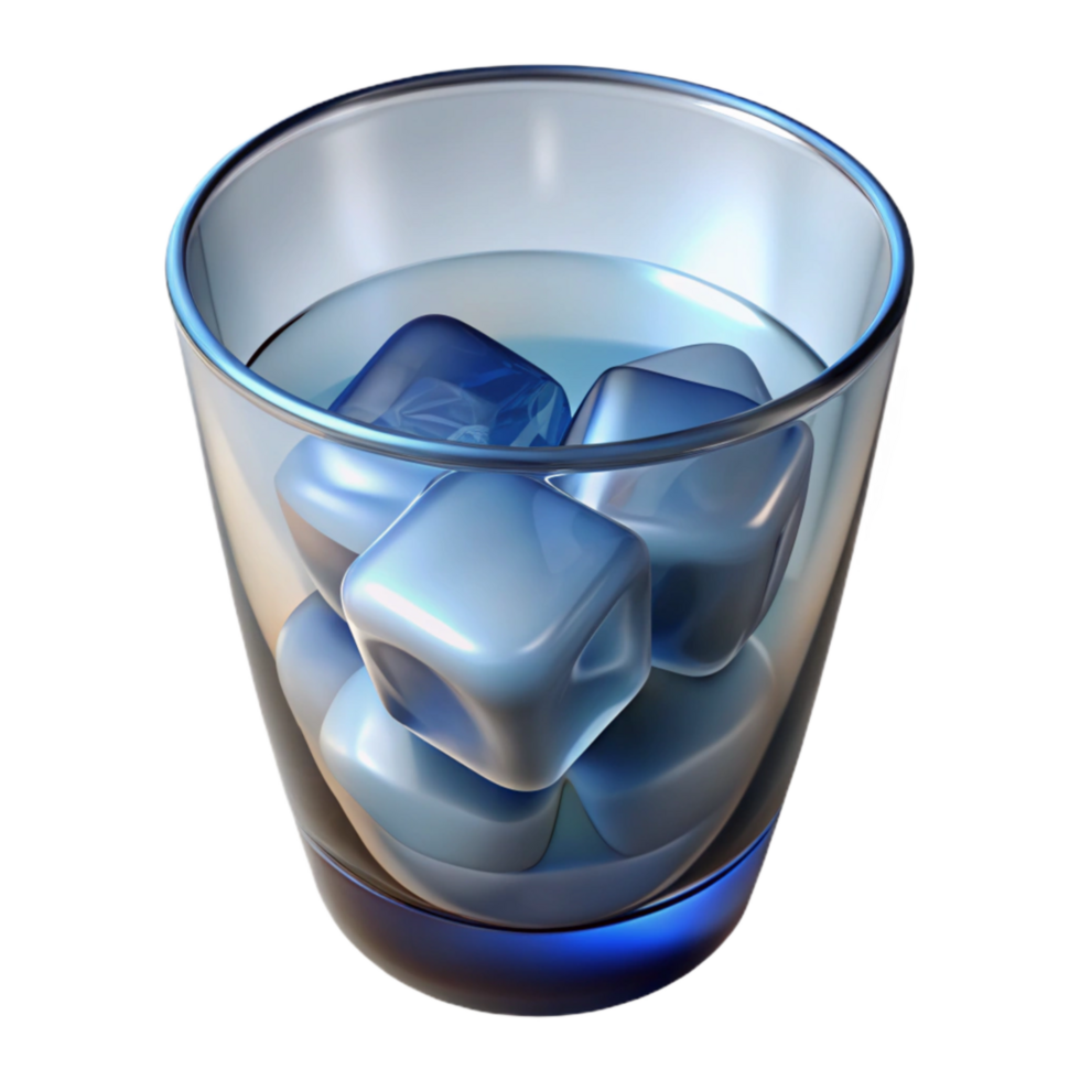 elegant creative Glass of Water with Lemon Cutout detailed png