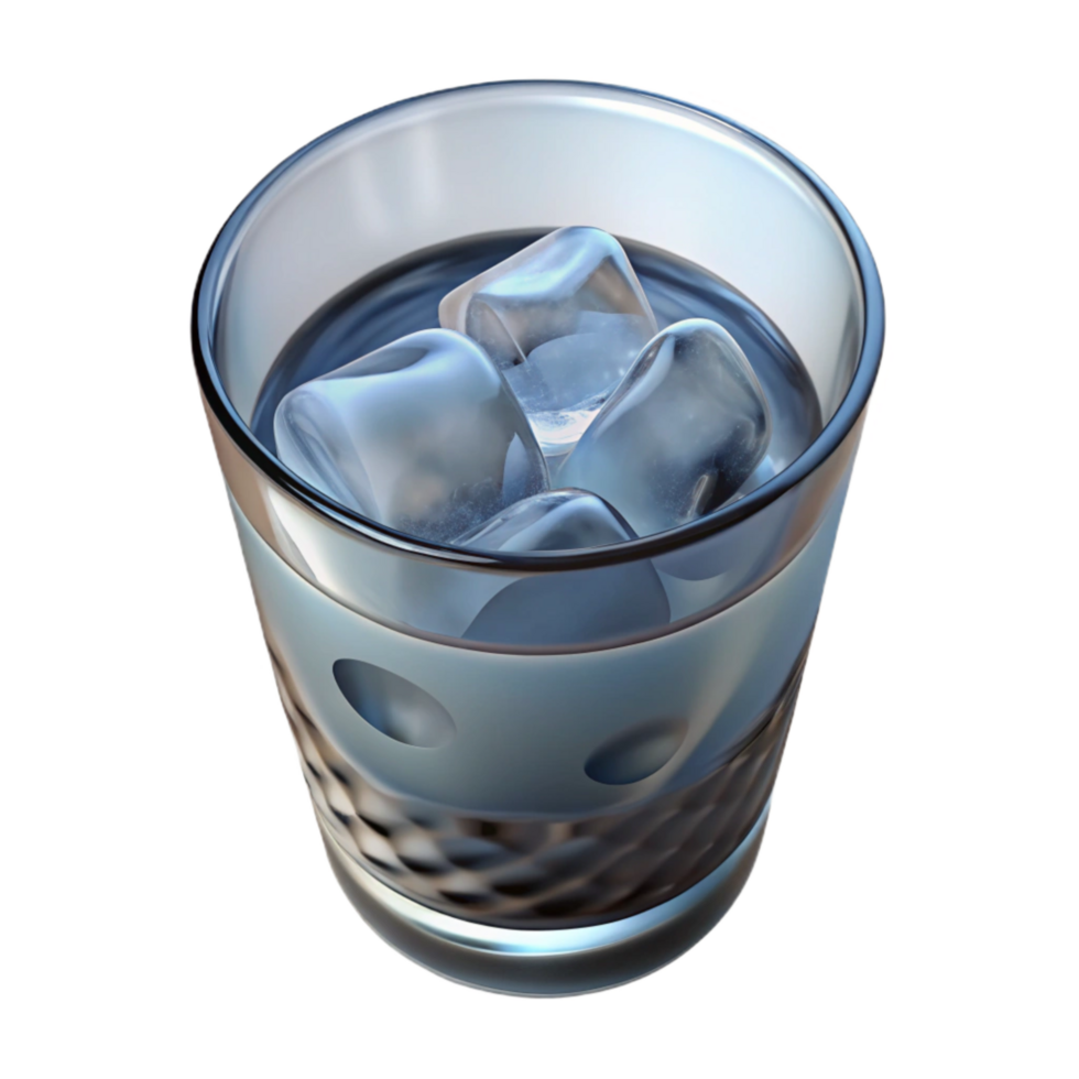 vibrant abstract Glass of Water with Lemon Cutout genuine png