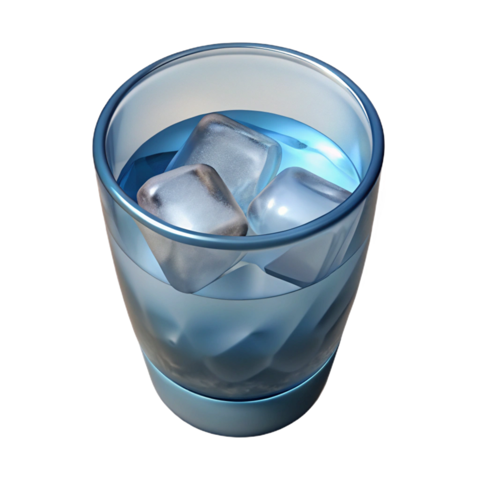extraordinary artistic Glass of Water with Lemon Cutout original png