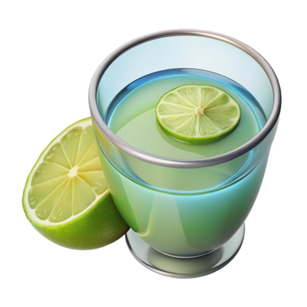 impressive artistic Glass of Water with Lemon Cutout detailed png