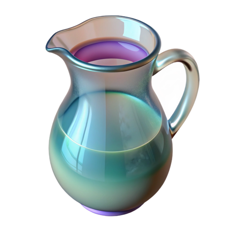 serene traditional Glass Pitcher of Water Cutout with Transparent Background premium png