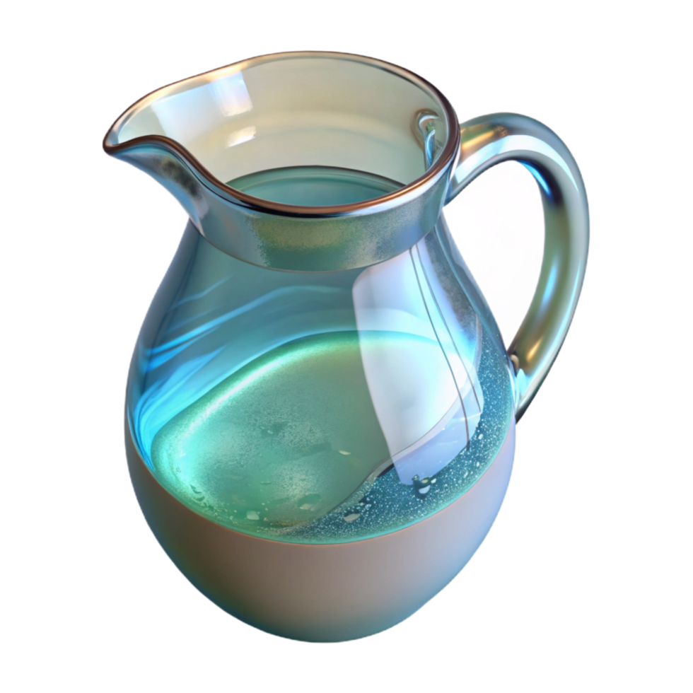 beautiful classic Glass Pitcher of Water Cutout with Transparent Background high quality png