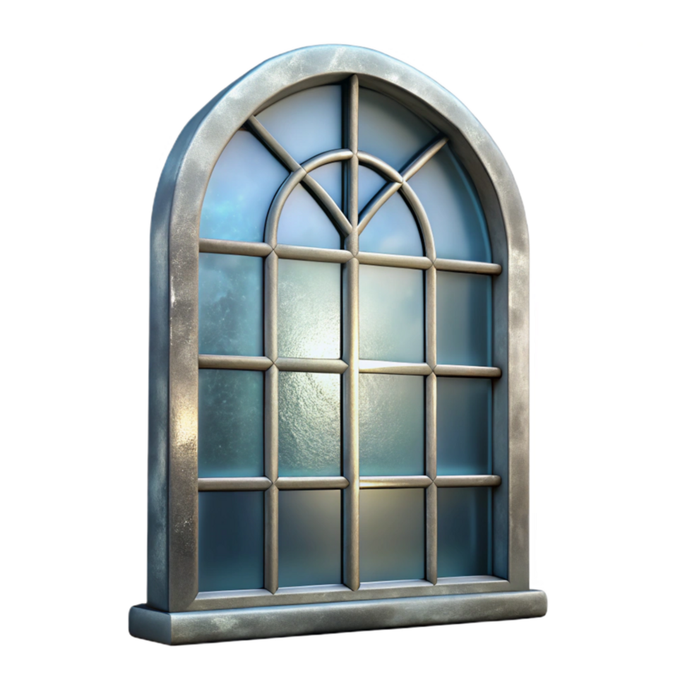 dramatic rustic Glass Window Pane Frosted Effect Cutout 4K png