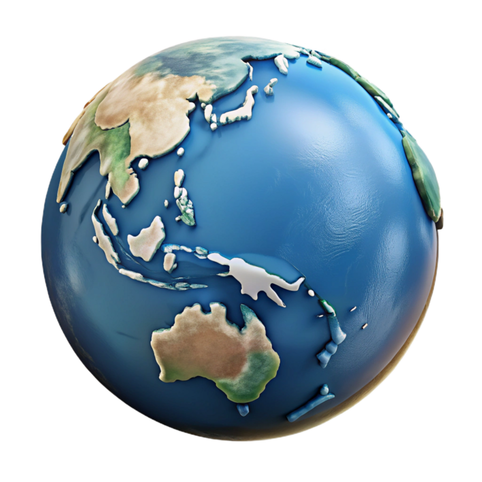 impressive traditional Globe Showing Asia and Australia Cutout original png