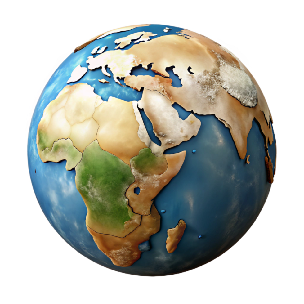extraordinary contemporary Globe Showing Europe and Africa Cutout high quality png