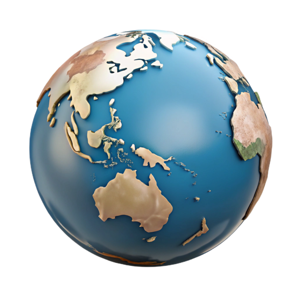 impressive artistic Globe with Highlighted Countries Isolated authentic png