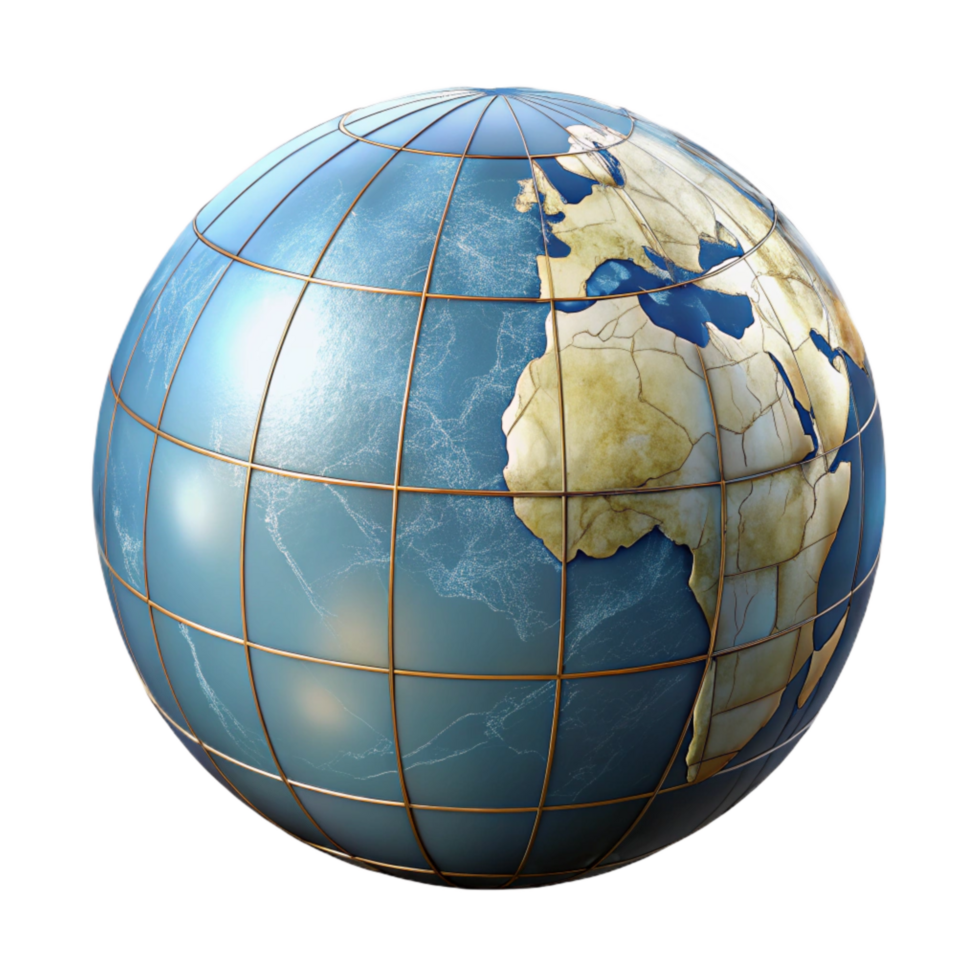 extraordinary abstract Globe with Latitude Lines Isolated genuine png