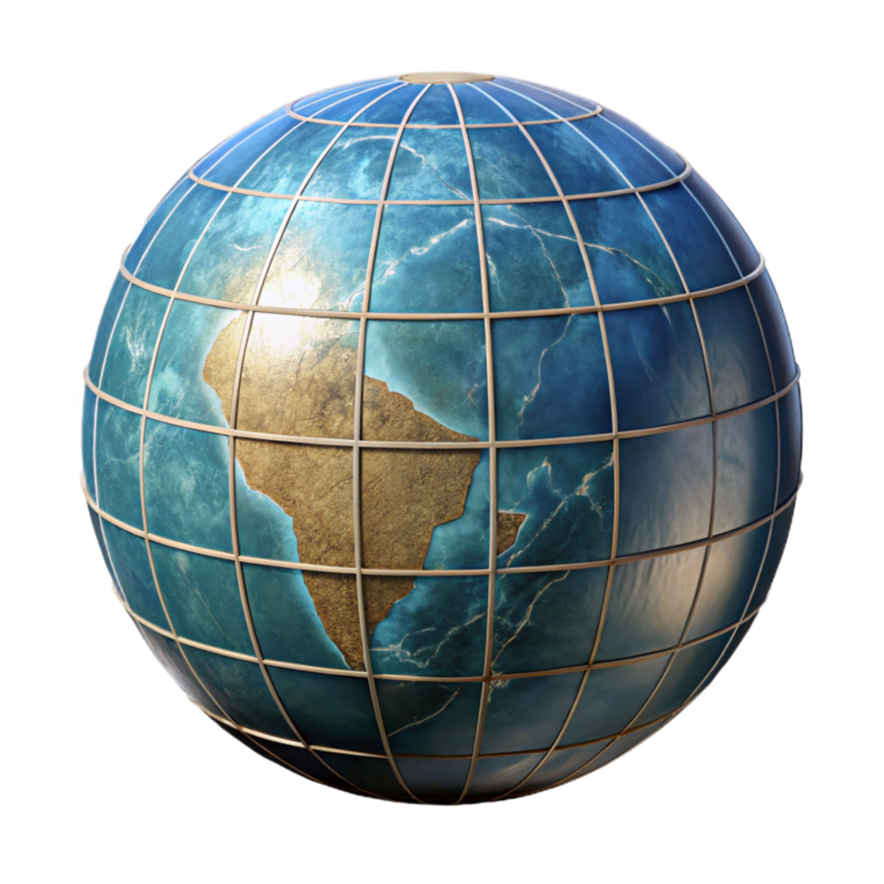 impressive traditional Globe with Latitude Lines Isolated authentic png