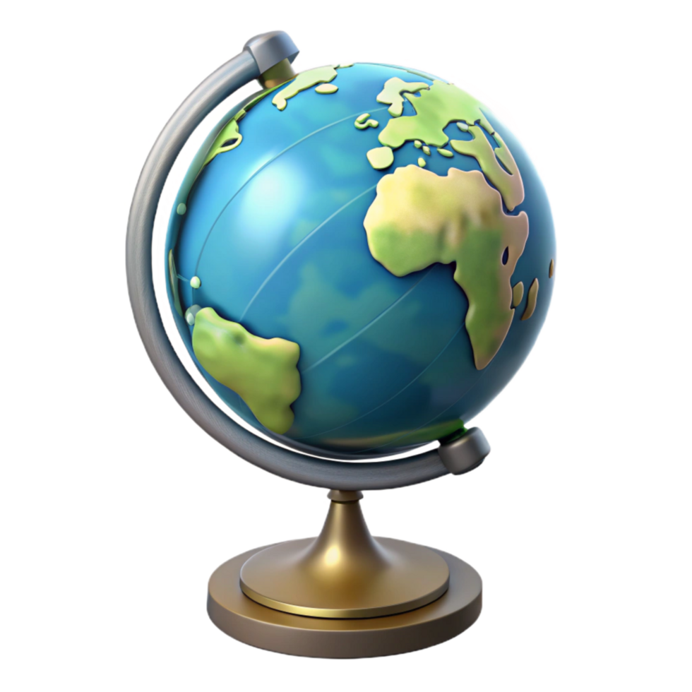 wonderful contemporary Globe with Stand Isolated authentic png