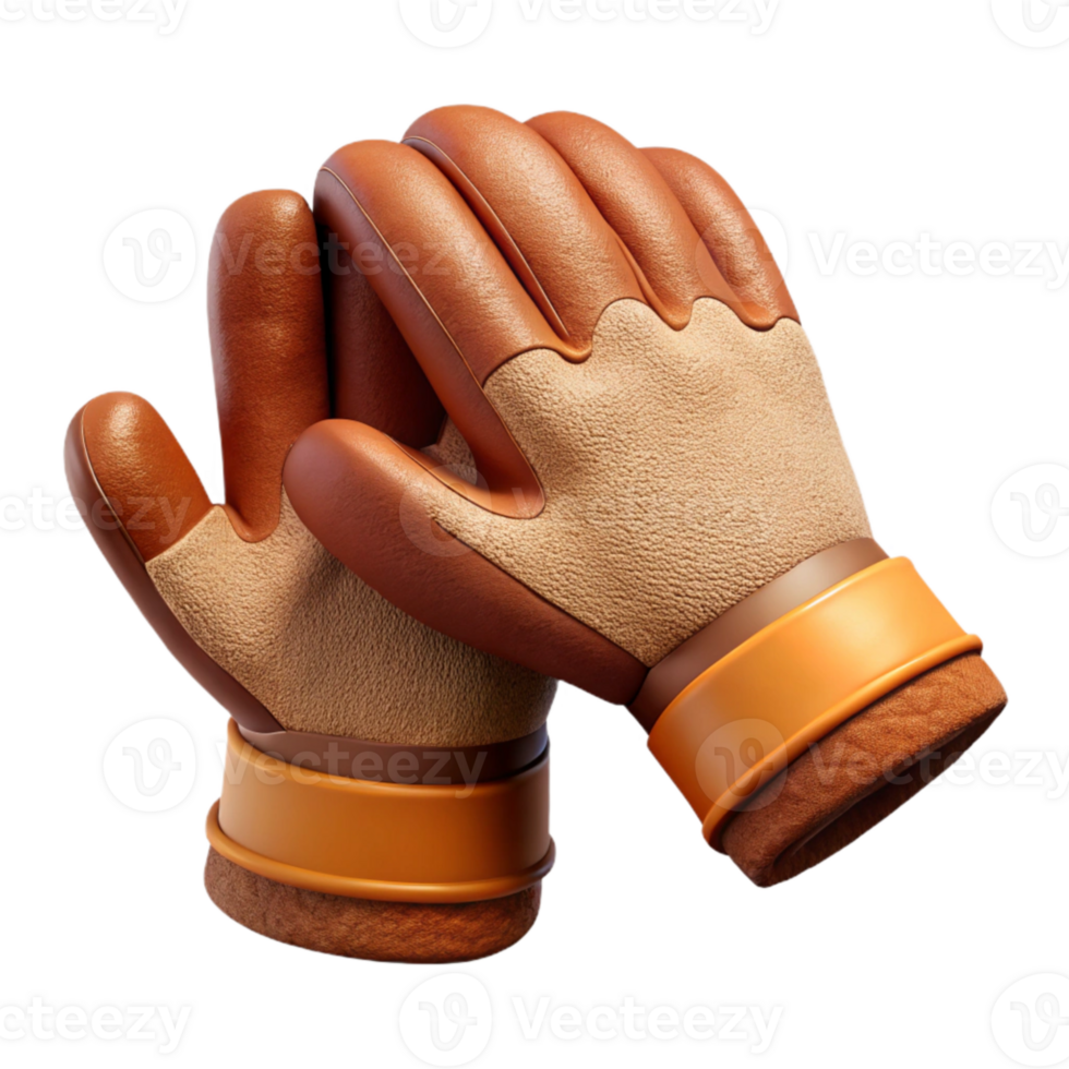 dramatic contemporary Gloves Warm Lining Transparent Background Cutout high resolution png