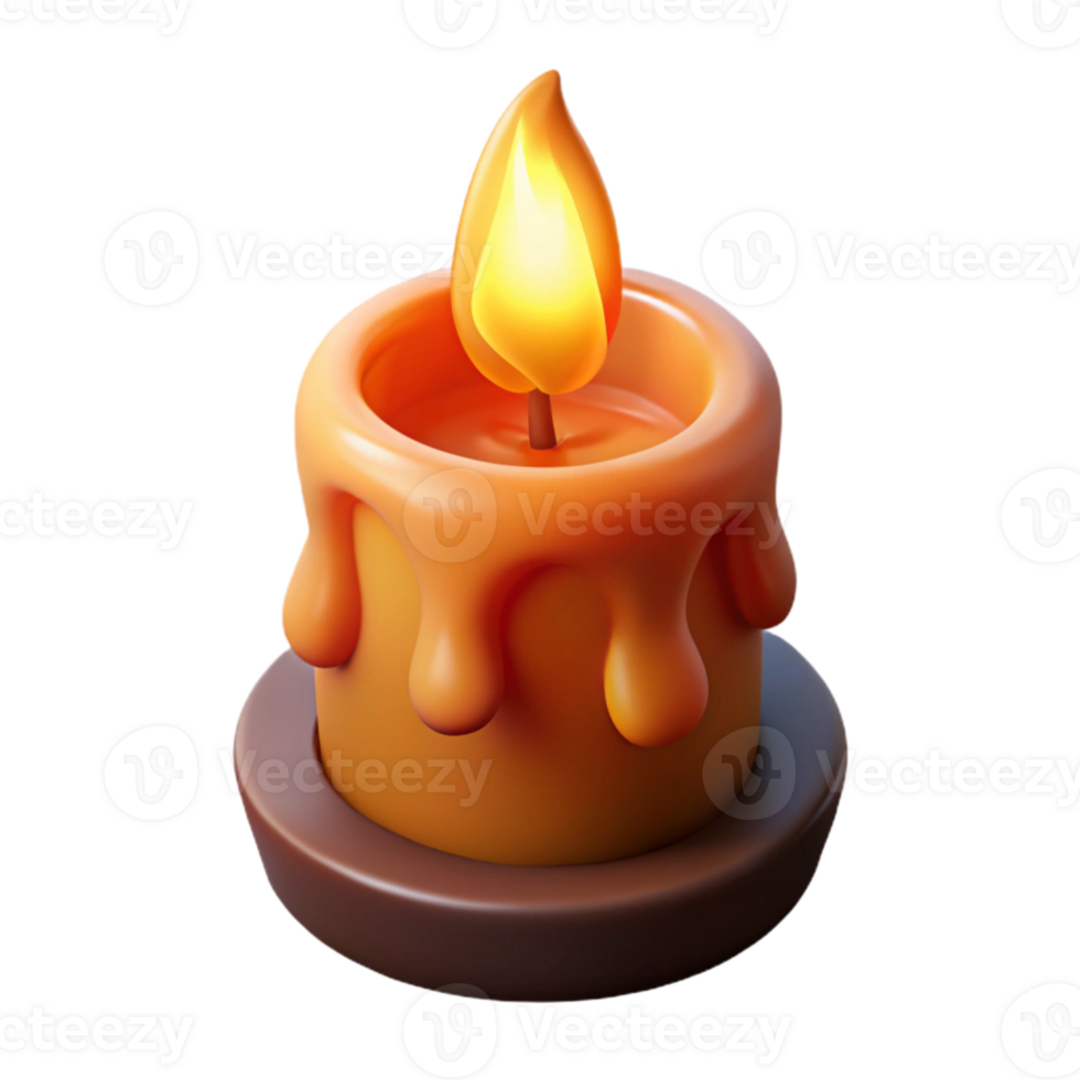 stunning contemporary Glowing Candle Flame Warm Light Cutout original png