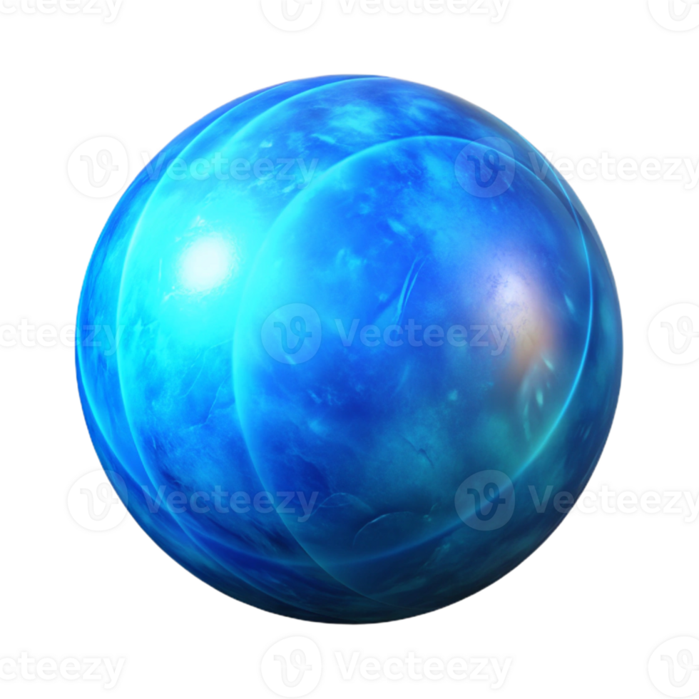 wonderful modern Glowing Blue Orb Cutout Isolated on Transparent Background premium png