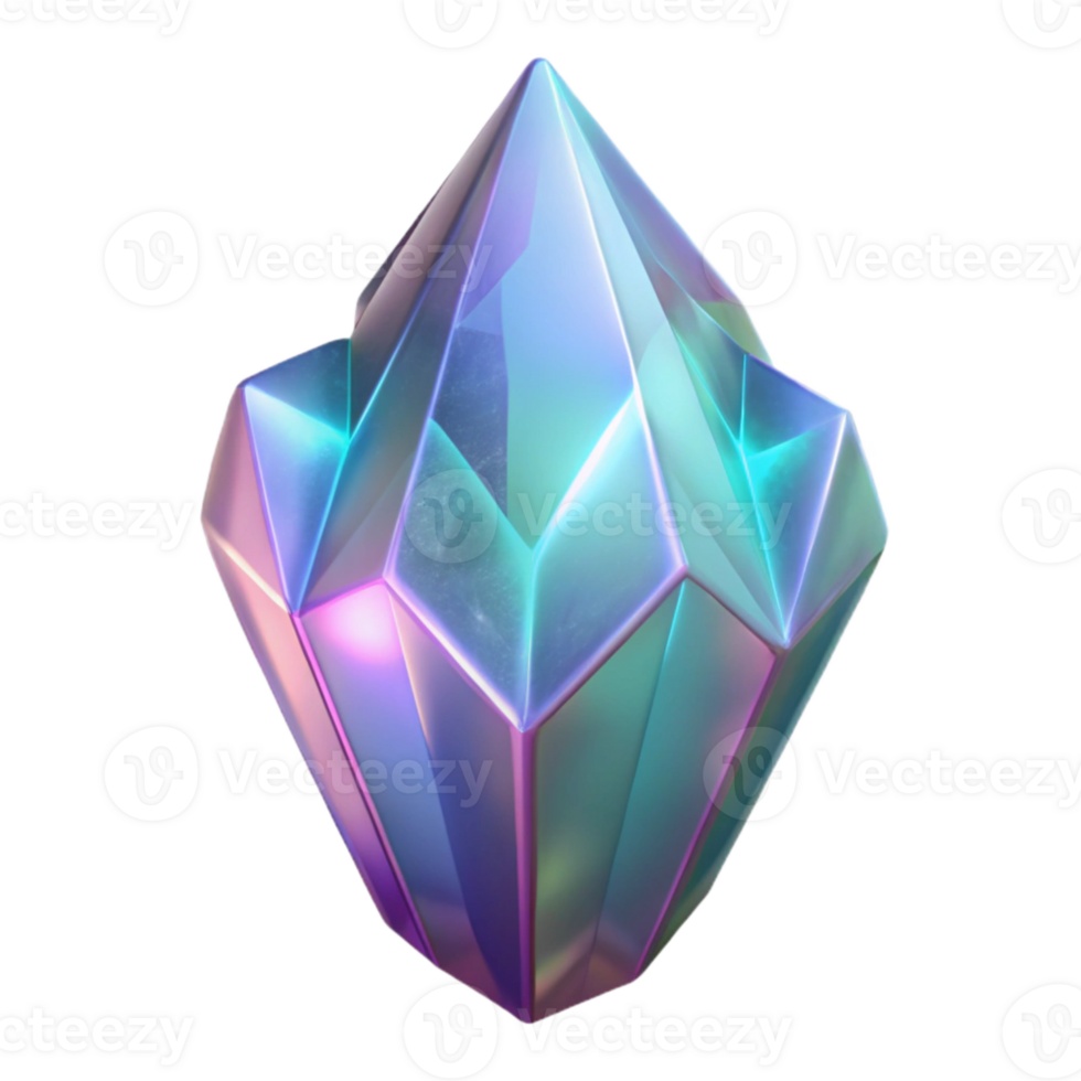 serene artistic Glowing Crystal Clear Quartz Cutout exclusive png