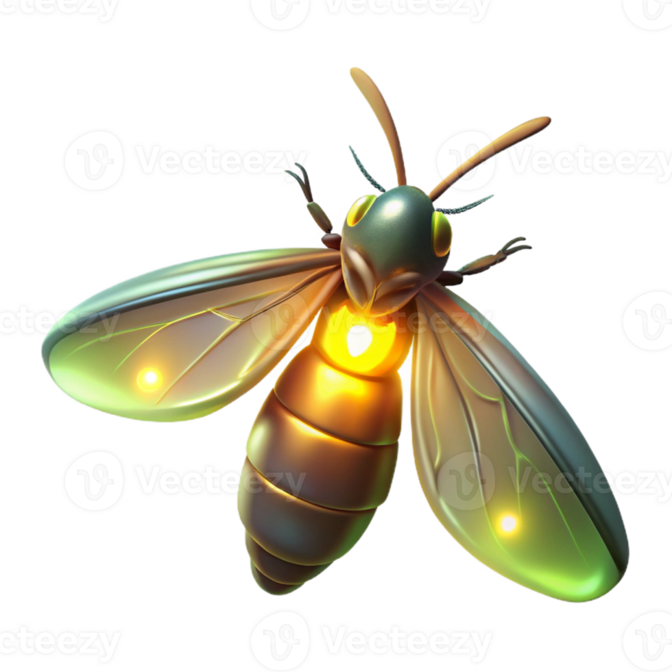 beautiful abstract Glowing Firefly Isolated with Light Trail 4K png