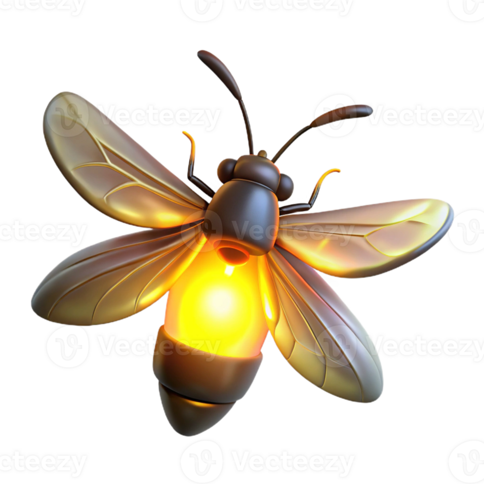 serene rustic Glowing Firefly Isolated with Light Trail genuine png