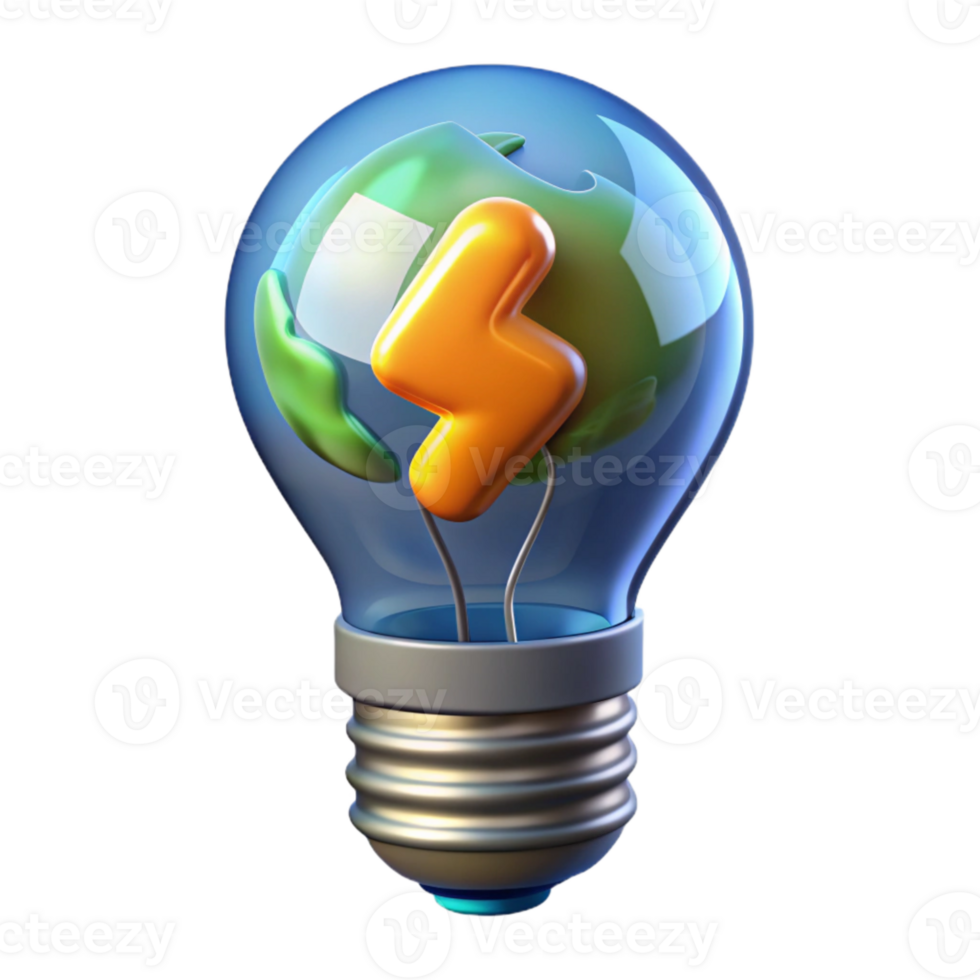 dramatic creative Glowing Light Bulb Energy Efficient Cutout premium png