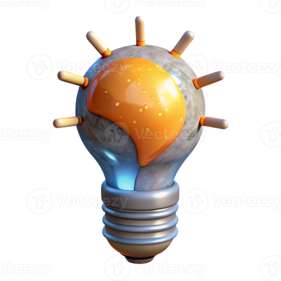 extraordinary vintage Glowing Light Bulb Idea Concept Cutout authentic png