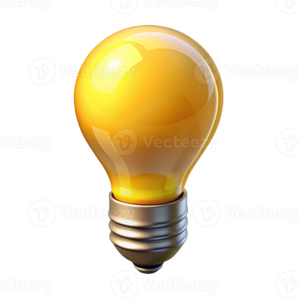 elegant traditional Glowing Light Bulb Yellow Transparent exclusive png