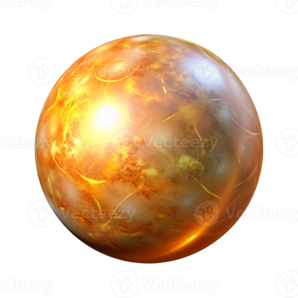 impressive creative Glowing Orb Angled View Transparent Background professional png
