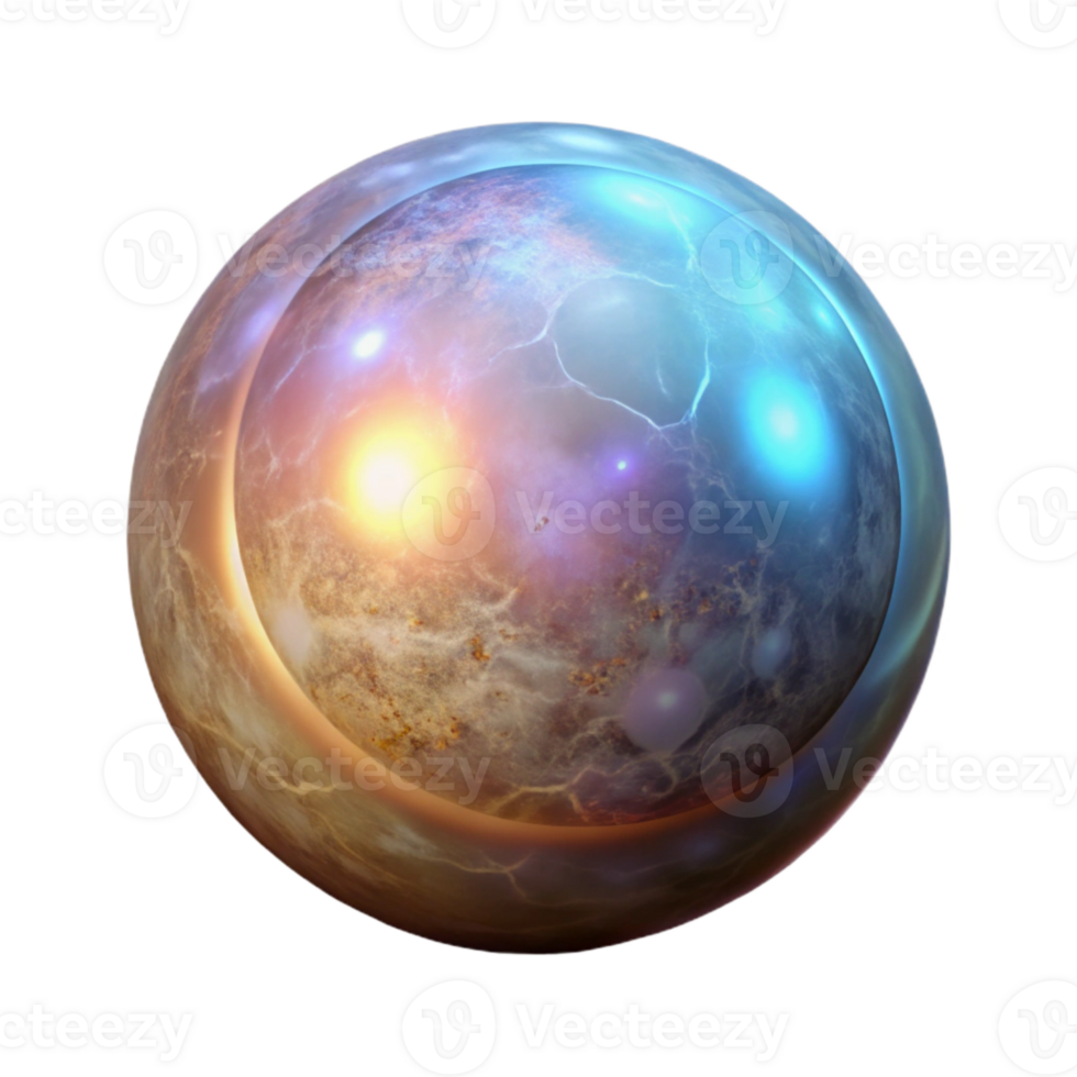 stunning artistic Glowing Orb Representing Inner Peace Isolated Cutout genuine png