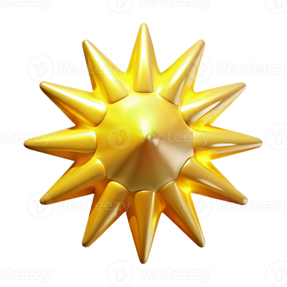 serene modern Glowing Starburst Yellow Color Cutout 4K png