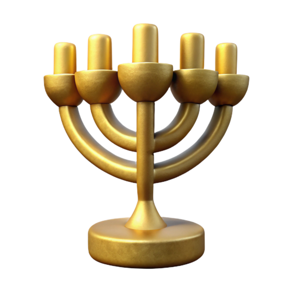impressive modern Golden Hanukkah Candle Cutout high resolution png