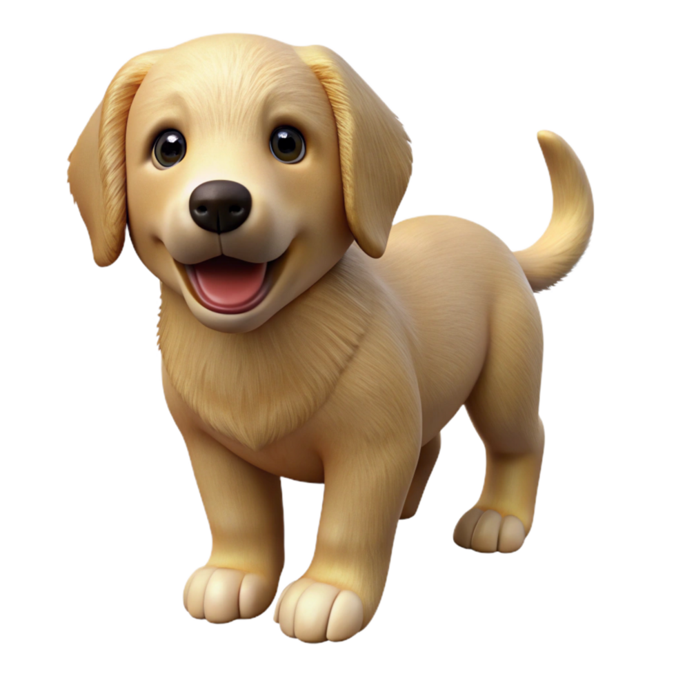stunning traditional Golden Retriever Puppy Playing Transparent Background authentic png