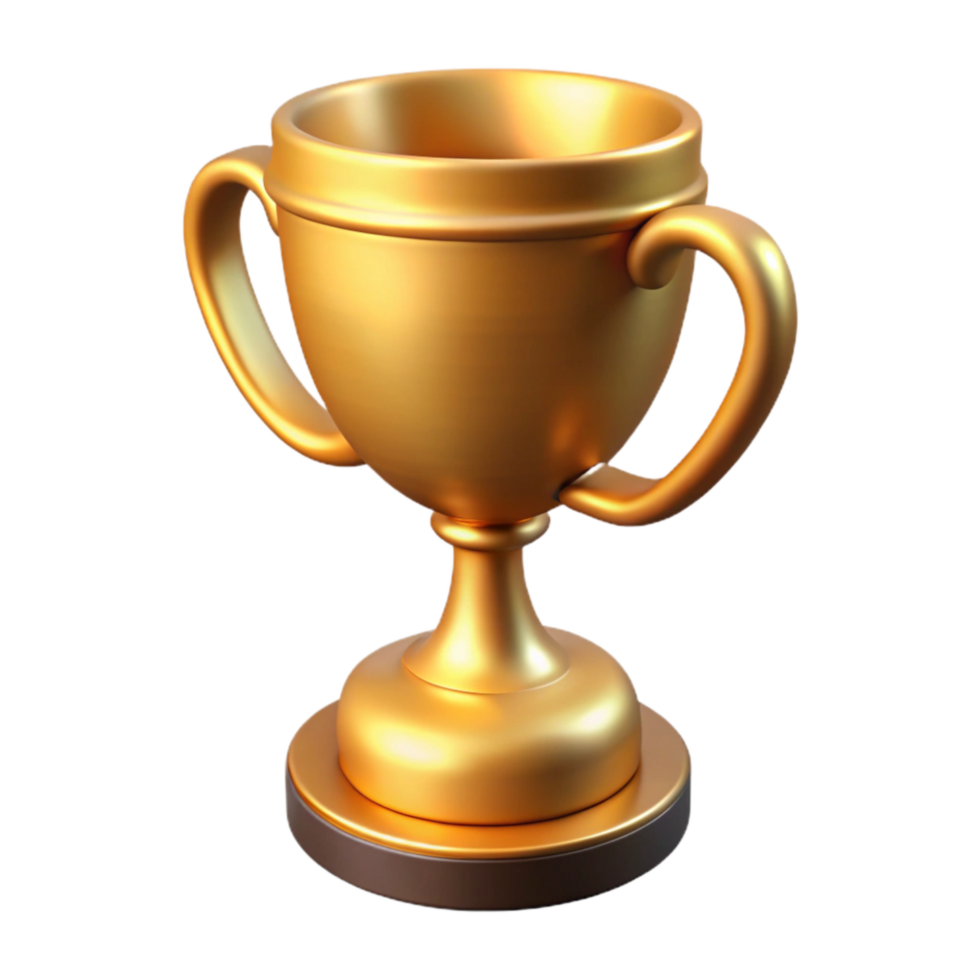 wonderful creative Golden Trophy Cup Front View Cutout original png