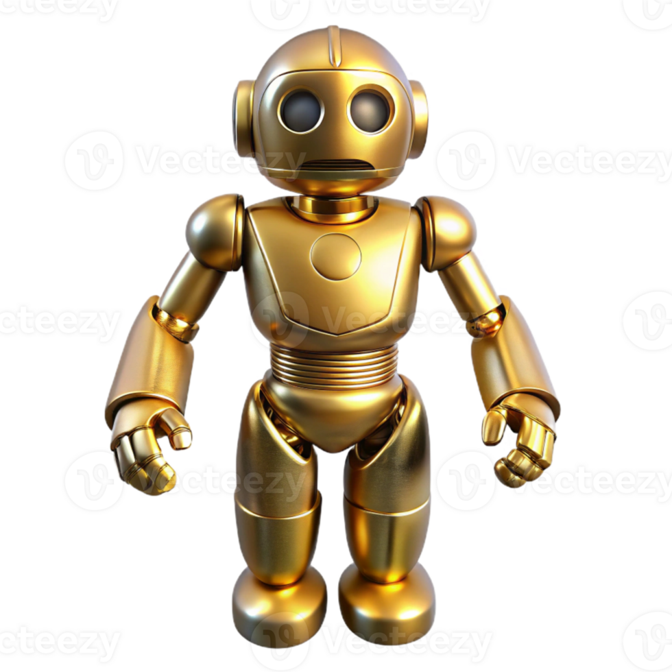 extraordinary classic Gold Metallic Robot Body Cutout exclusive png