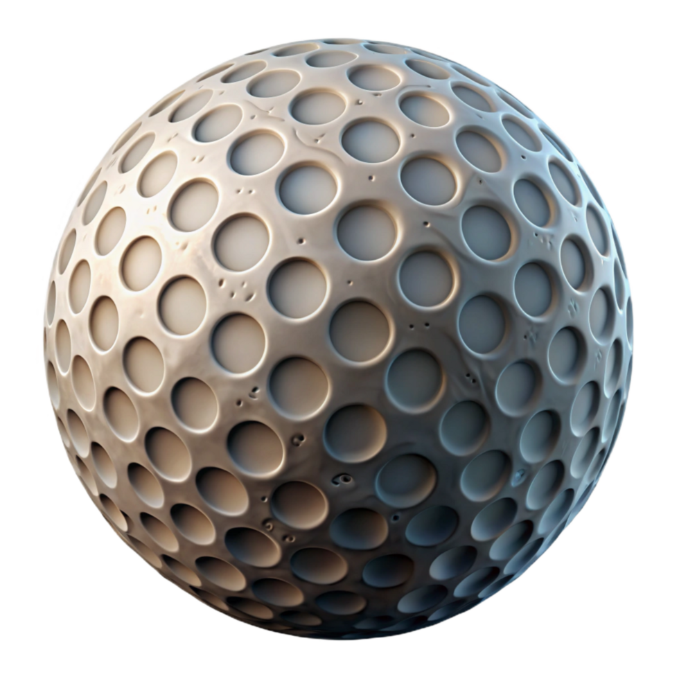 impressive contemporary Golf Ball Dimpled Surface Transparent Background Cutout original png