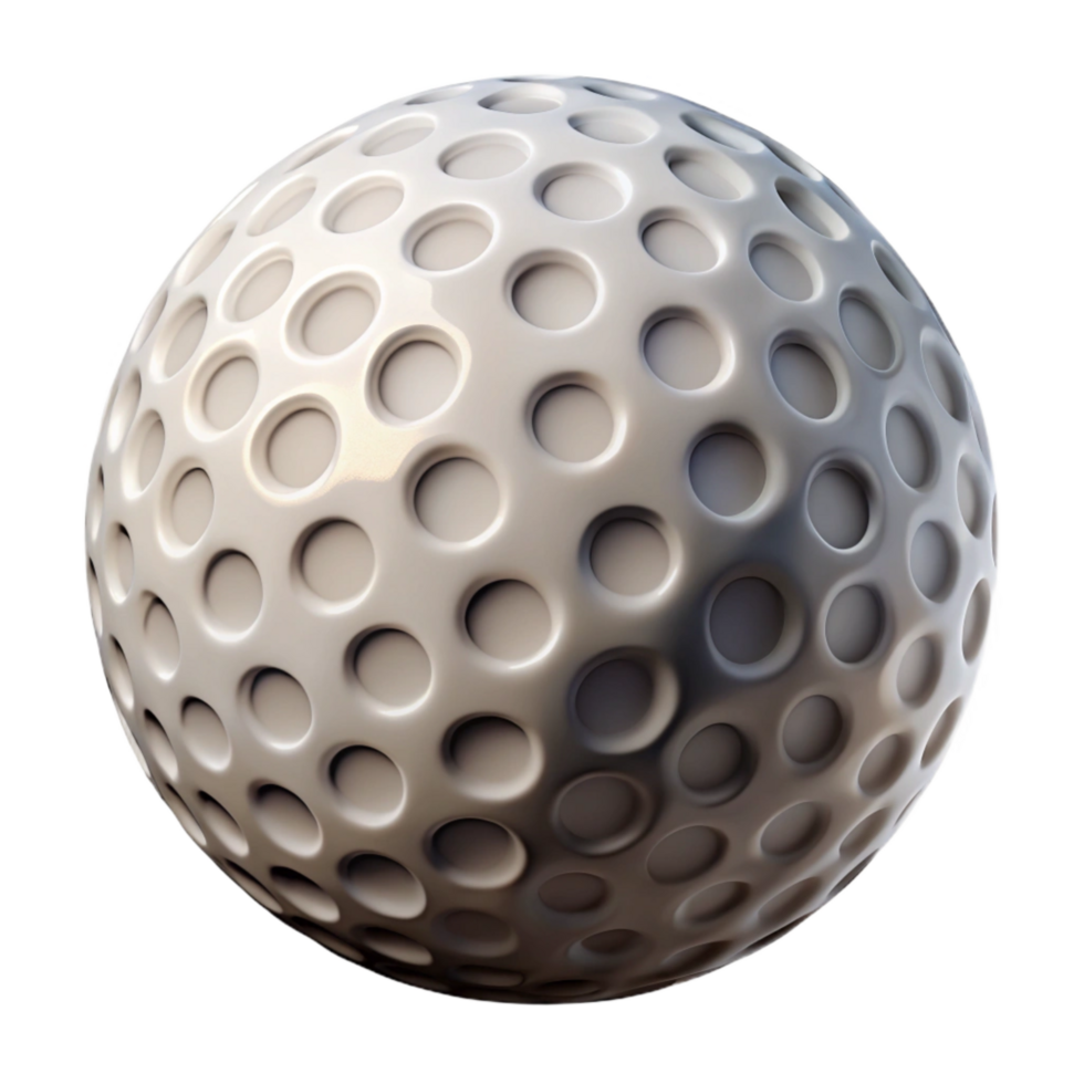 wonderful artistic Golf Ball White Dimples Isolated Element detailed png
