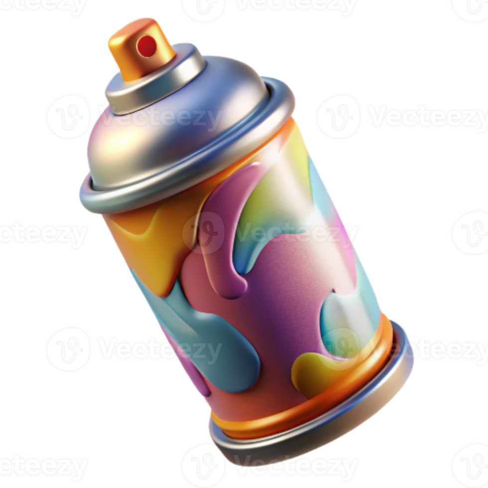 serene modern Graffiti Art Spray Paint Can Cutout detailed png
