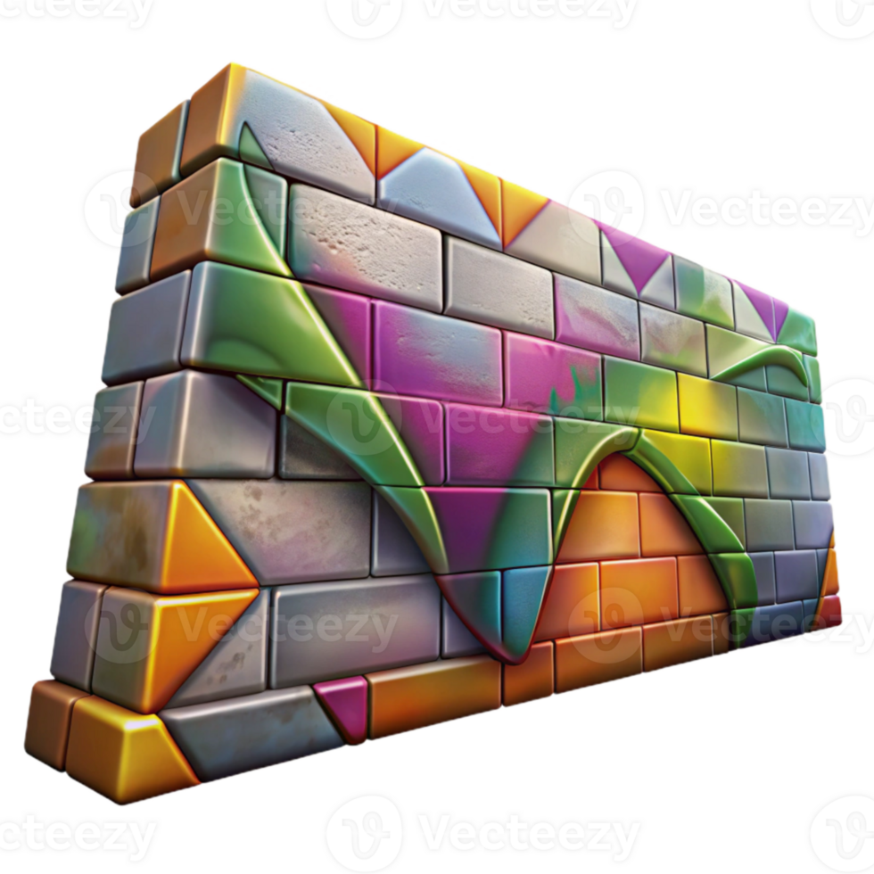 elegant modern Graffiti Wall Abstract Art Isolated authentic png