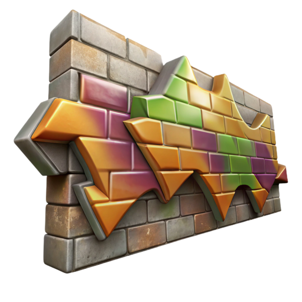 impressive vintage Graffiti Wall Art Side View Cutout genuine png