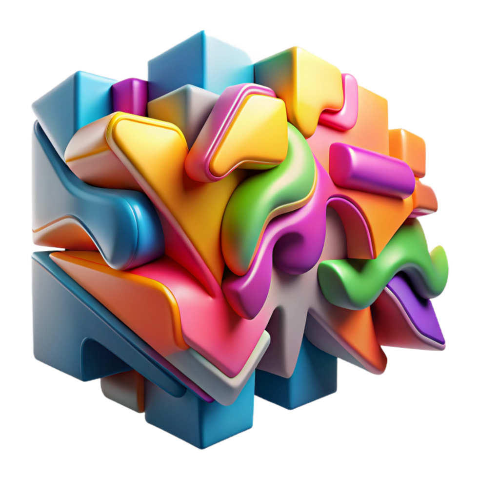 serene modern Graffiti Wall Colorful Abstract Art Cutout Element 4K png