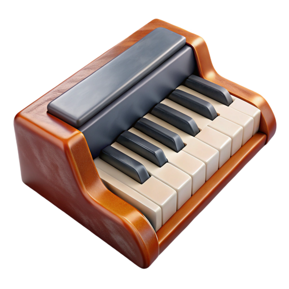 vibrant abstract Grand Piano Keyboard Close Up Transparent Background genuine png