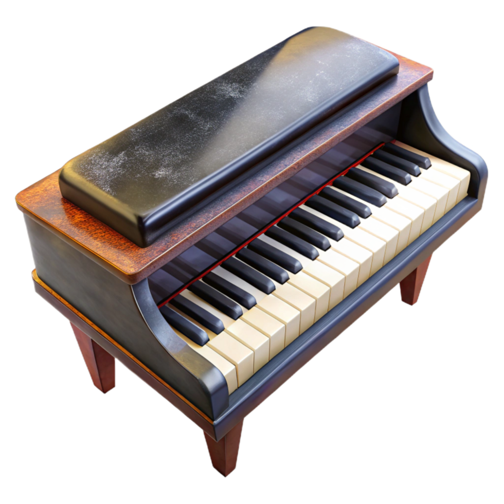 magnificent modern Grand Piano Keyboard Close Up Transparent Background premium png